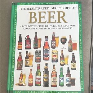 The Illustrated Directory of Beer Hardcover Book - White & Green Cover